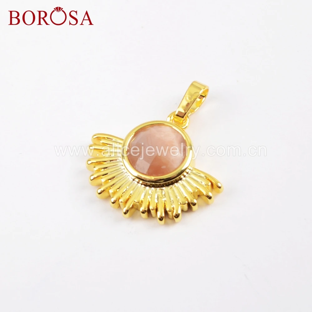 BOROSA 8 шт золотые ободки синие Howlite граненые подвески натуральные каменные бусины
