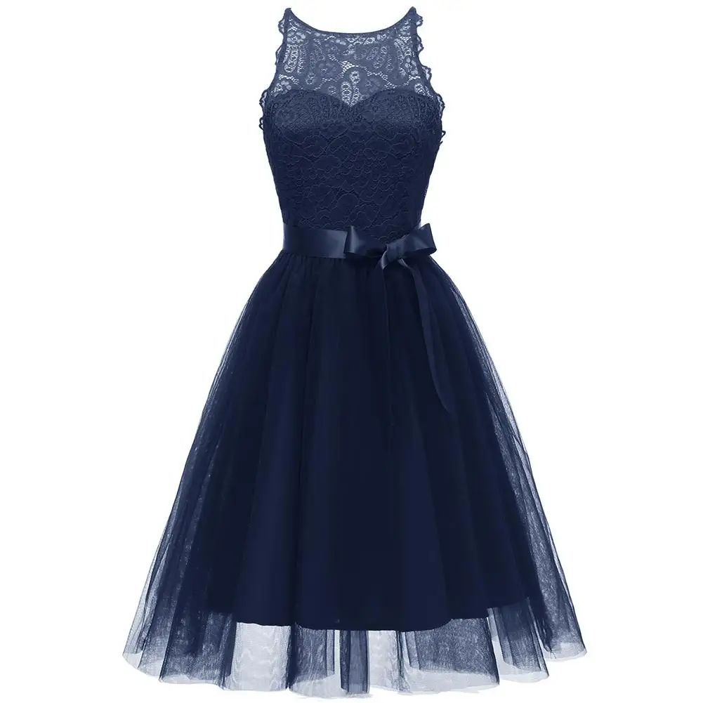 Элегантное женское бальное платье для выпускного вечера кружевное Сетчатое с