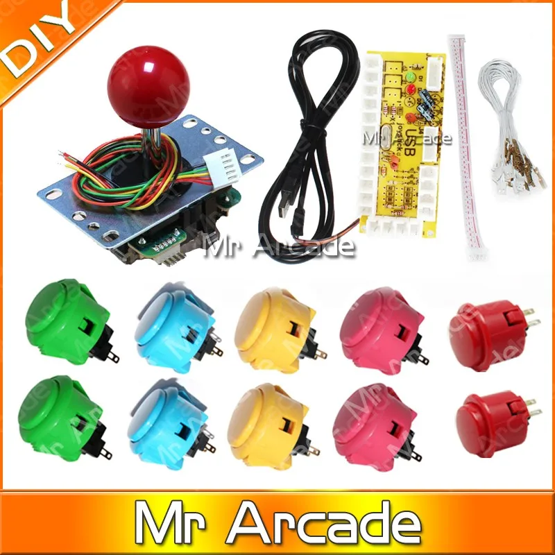 Бесплатная доставка оригинальный джойстик DIY Kit Zero Delay Arcade USB энкодер для ПК Sanwa