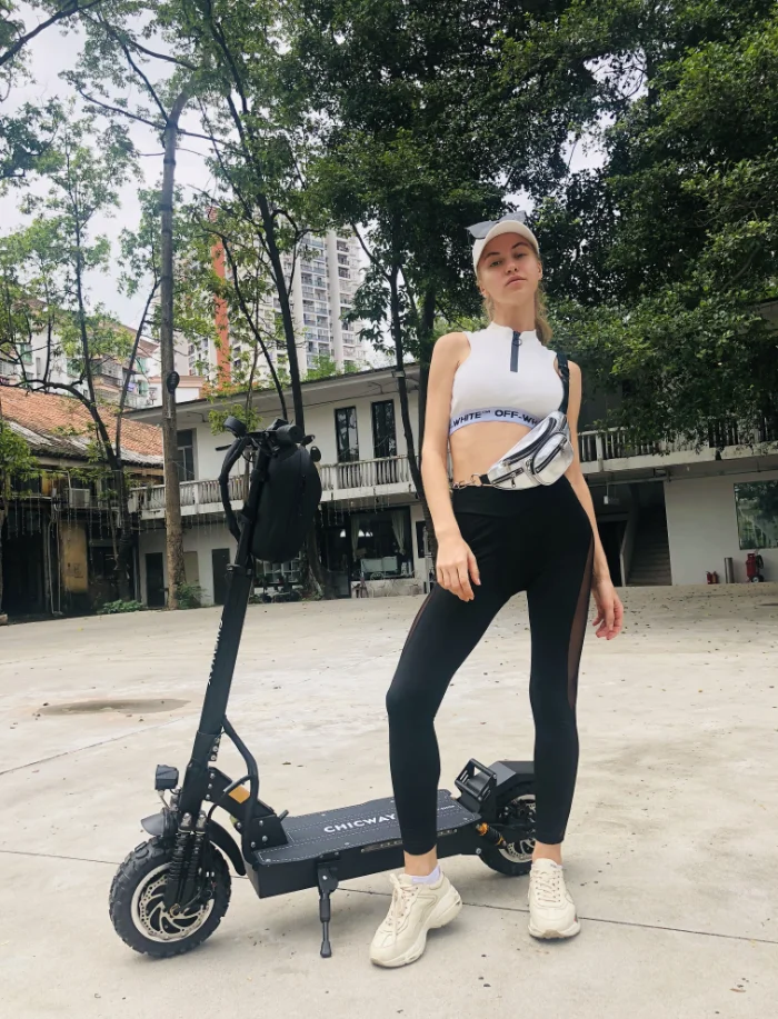 CHICWAY внедорожный электрический скутер 3200 Вт, 60V26AH, максимальная скорость 65 км/+, двойной масляный тормоз, умный светодиодный, электронный замок, клаксон