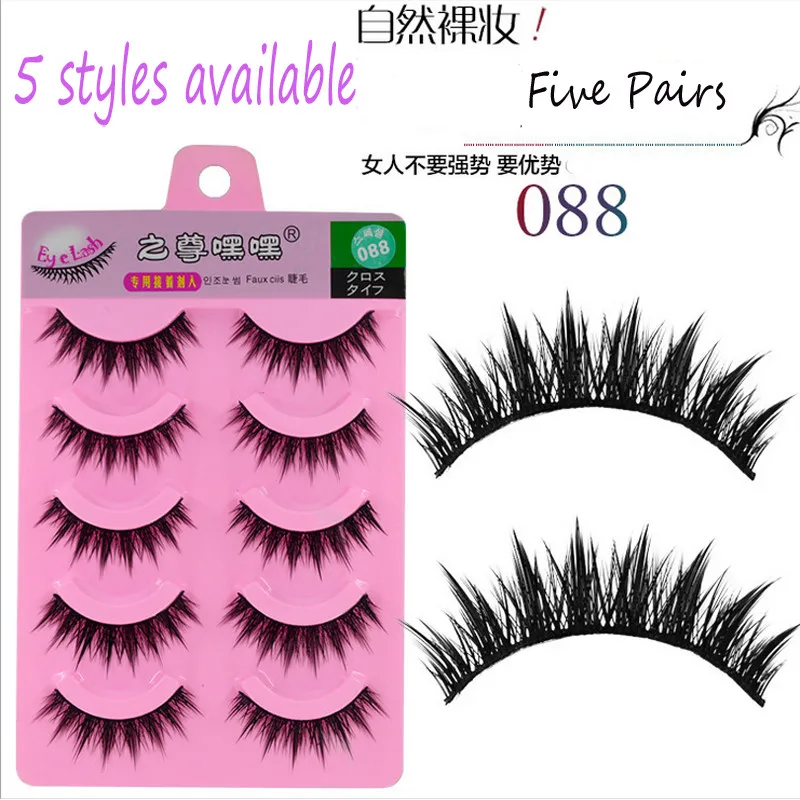 Ресницы Накладные норковые отдельные натуральные 5 коробок в комплекте | Красота