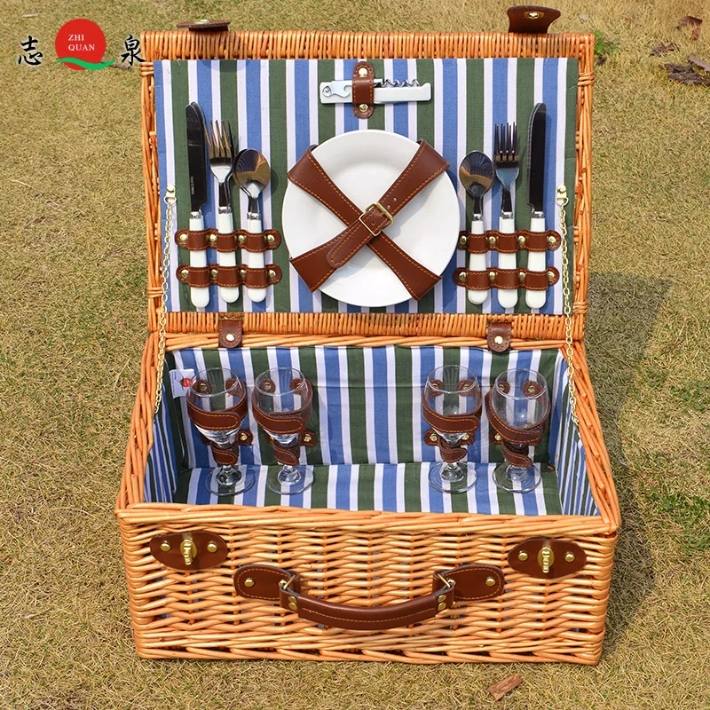 Picnic Basket Goods Cane Willow Thermal Preservation Belt Cover Camping Receiving Tableware | Дом и сад