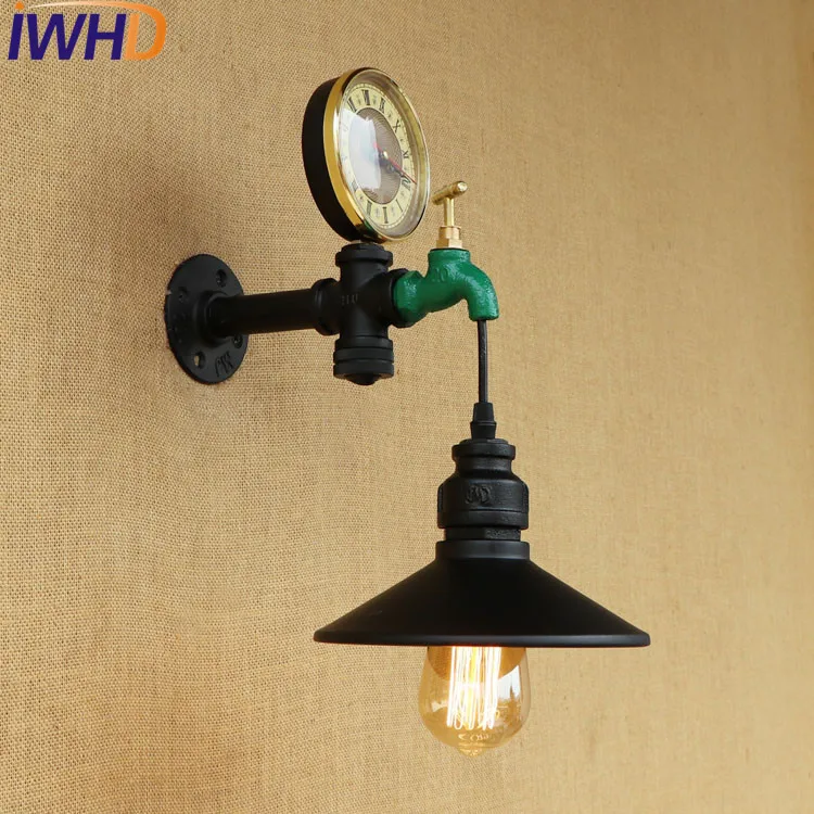 

Loft Decor Iron Wall Sconce LED Edison Industrial Water Pipe Lamp Vintage Wall Light Switch Home Lighting Lamparas Luminaire