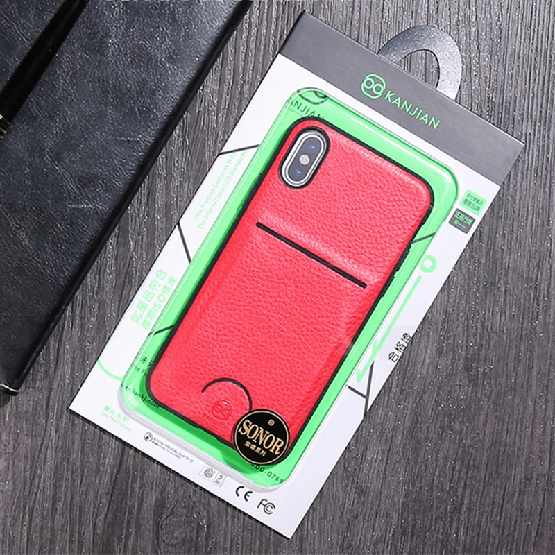 Роскошный чехол из искусственной кожи с зернистой фактурой для iPhone X 8 7 Plus