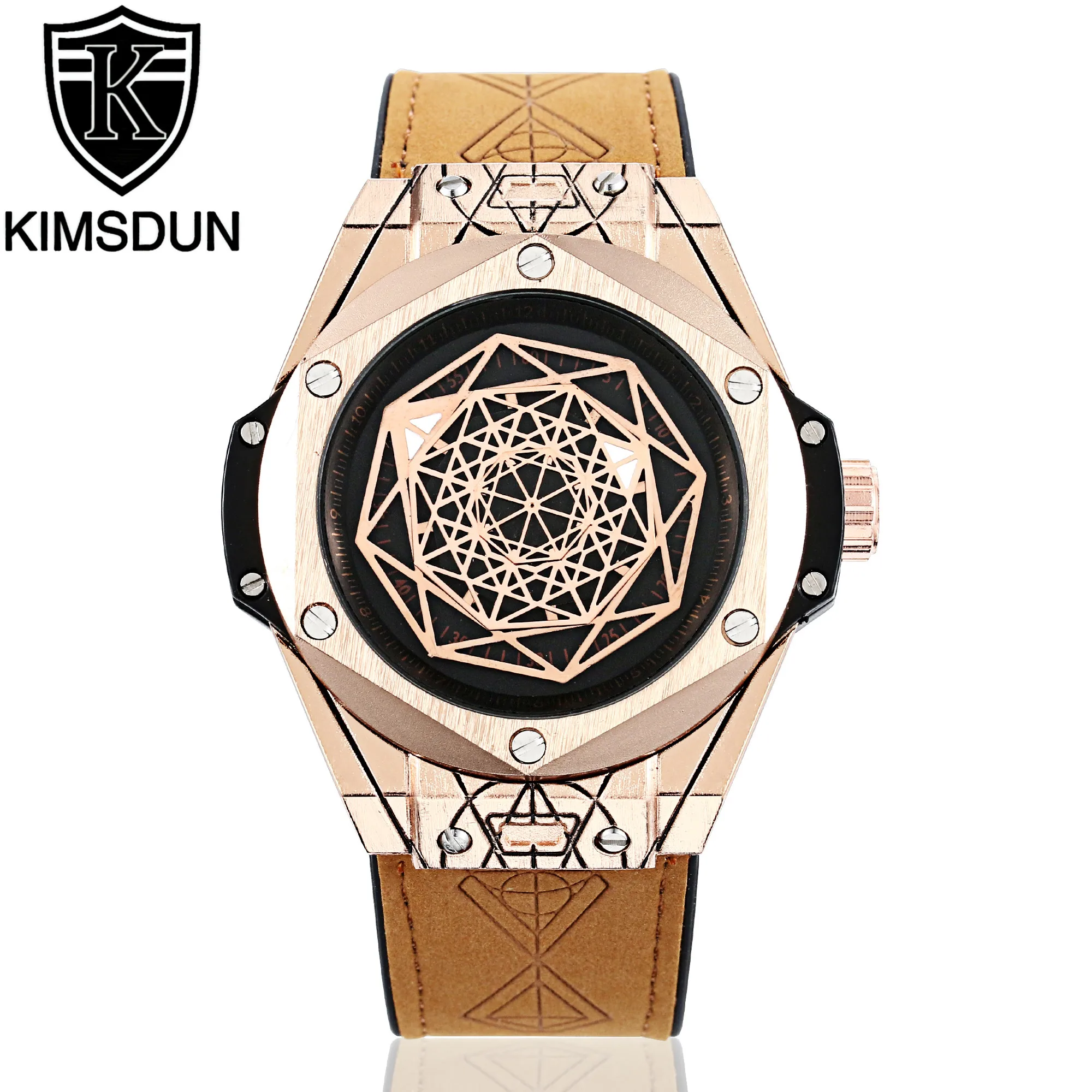 2019 новые часы мужские роскошные брендовые KIMSDUN Мужские кварцевые Лакшери