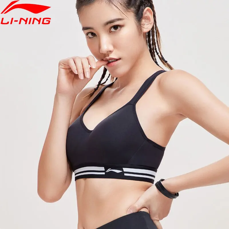 Женский тренировочный бюстгальтер Li-Ning спортивный для фитнеса и бега с высокой