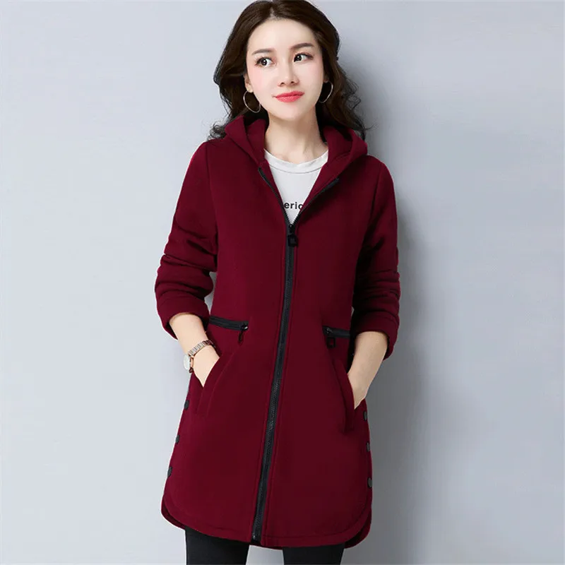 Зимняя женская верхняя одежда Новинка Свободные женские свитера средней длины