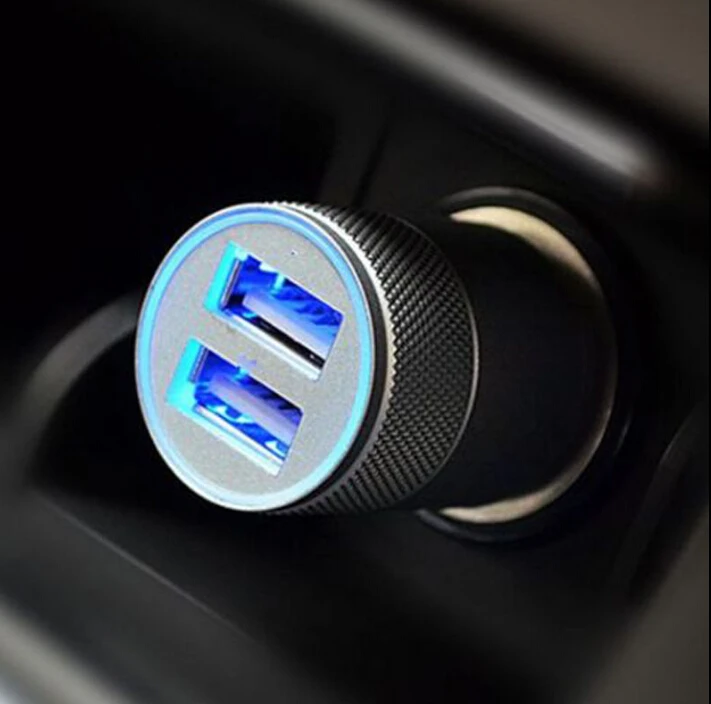 1 шт., двойной USB разъем для прикуривателя, автомобильное зарядное устройство, двойной 2 порта, 12 В, 3,1 ампер, 3 цвета, зарядное устройство для мобильного телефона s
