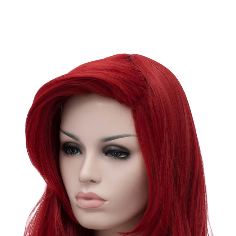 Jessica Rabbit волнистые длинные винно-красные волосы Русалочка Принцесса Ариэль термостойкий косплей костюм парик+ парик шапка