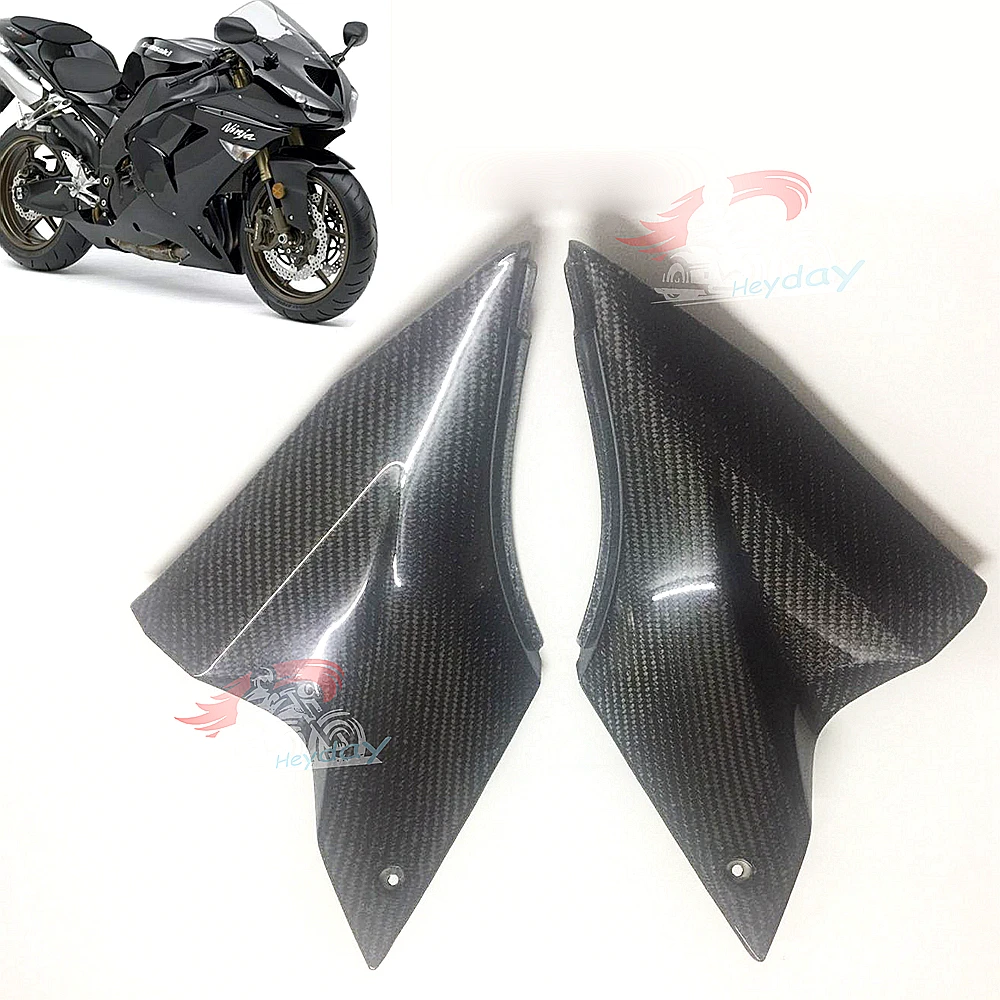Мотоцикл углеродного волокна под танк Боковые Крышки Панели обтекатель для Kawasaki