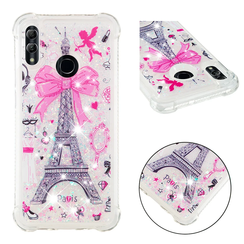 Huawei Honor 10 Lite Silicone Soft TPU Cover P Smart 2019 HRY-LX1 POT-LX1 POT-LX1RU Dynamic Liquid Quicksand Bumper Cases | Мобильные