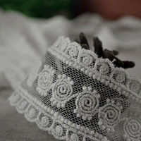 x0405 bilateral rose net flowermaterialgarment accessories diy manual lace embroidery 4 cm