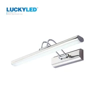 luckyled 42cm 12w led mirror light stainless steel ac85 265v modern wall lamp bathroom lights wall sconces apliques pared