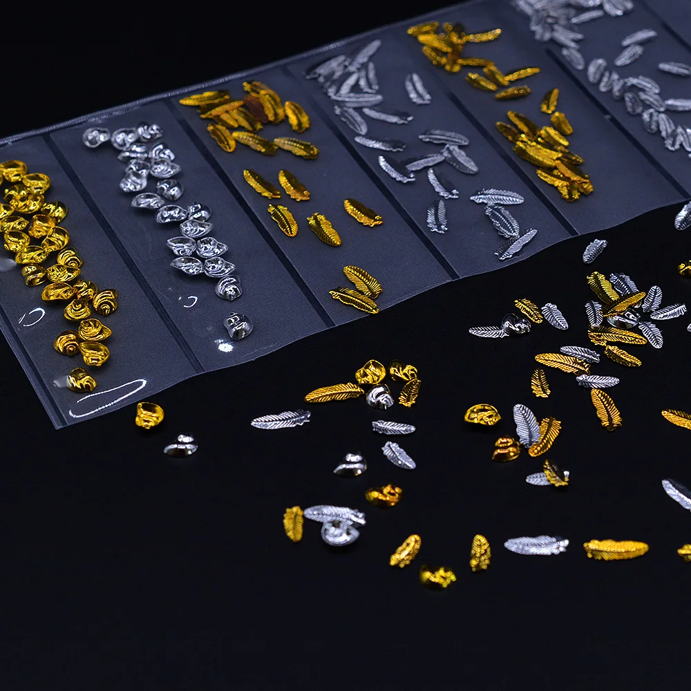 1 упаковка серебристо золотистые металлические застёжки заклепки микс Тип Цвет