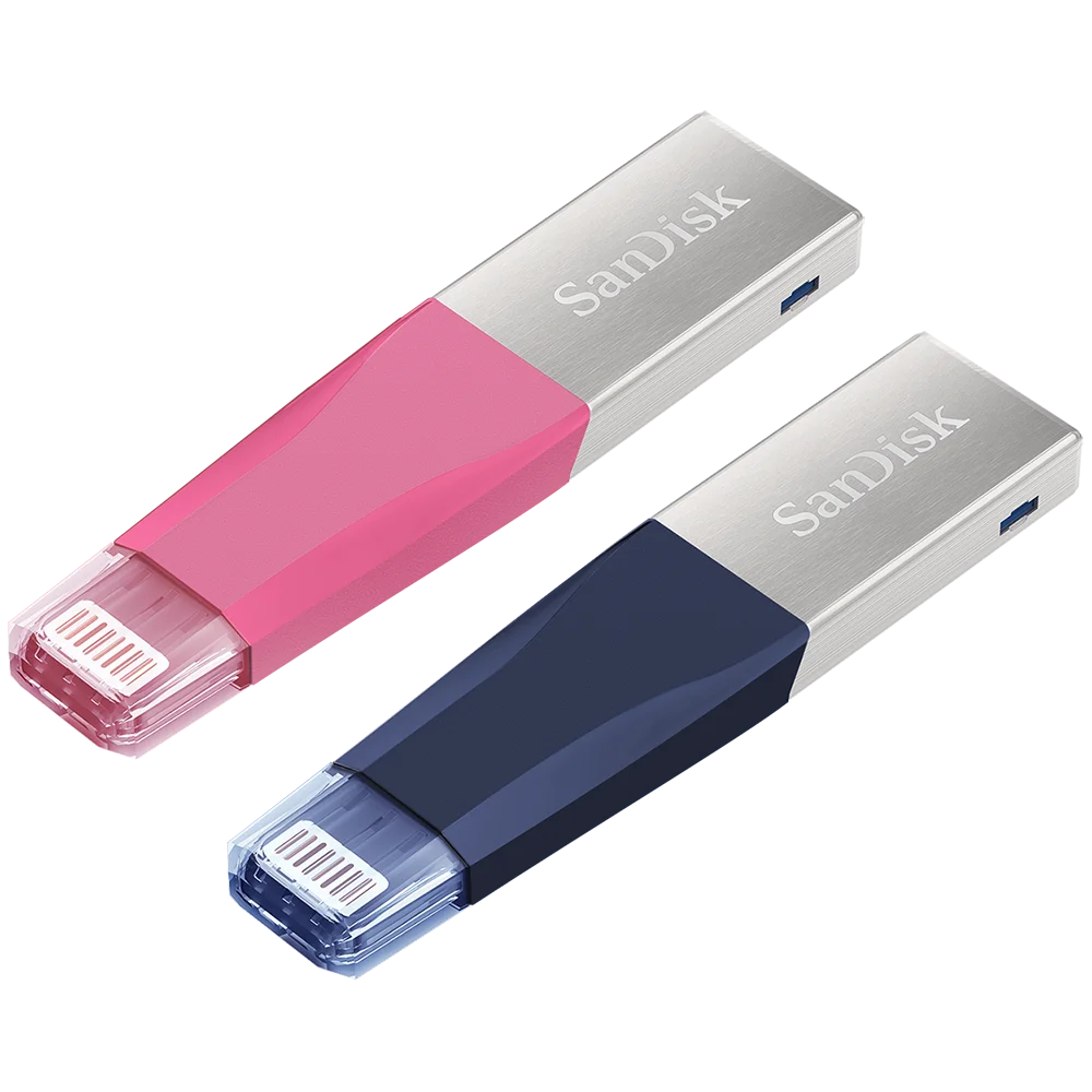 Флеш-накопитель USB SanDisk iXPand OTG с разъемом Lightning, флеш-накопитель USB 3,0, флеш-накопитель 32 ГБ, 64 ГБ, 128 ГБ, MFi для iPhone, розовый, синий, серый