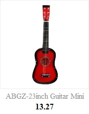 ABGZ-1: 12 кукольный домик Миниатюрный Музыкальный Инструмент Акустическая гитара желтый и коричневый красный