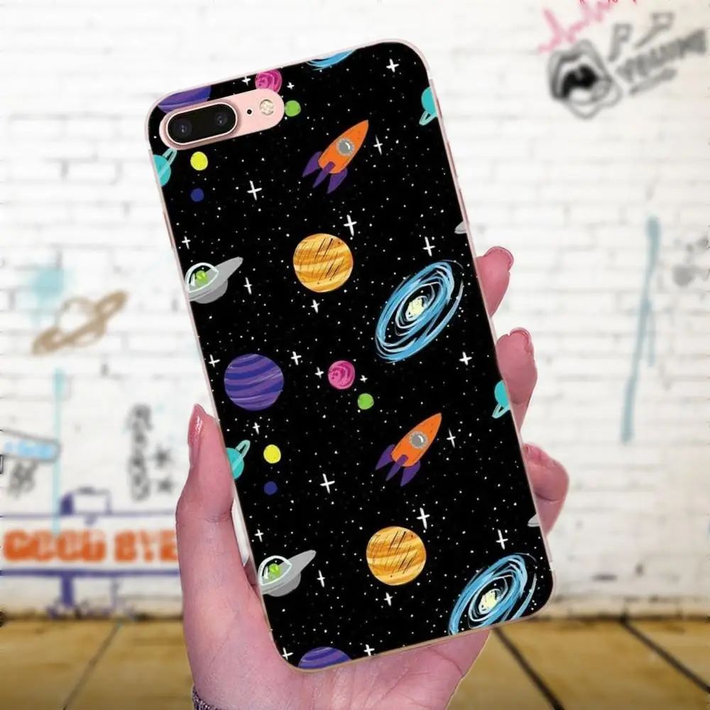 Глянцевая солнечная система Space Planet Stars красивый рисунок TPU для Apple iPhone X XS Max XR 4 4S 5 5C