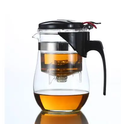 1000ml Pot Акция, настоящий термостойкий стеклянный чайник, чайник, съемный удобный офисный чайник с чайным фильтром - Цвет: 1000ml Pot