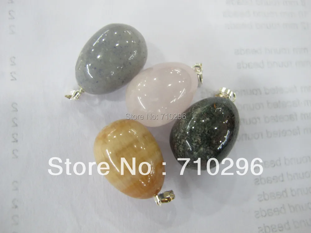 Натуральные камни в форме яиц подвески оптом партии смешанный Агат е содалит