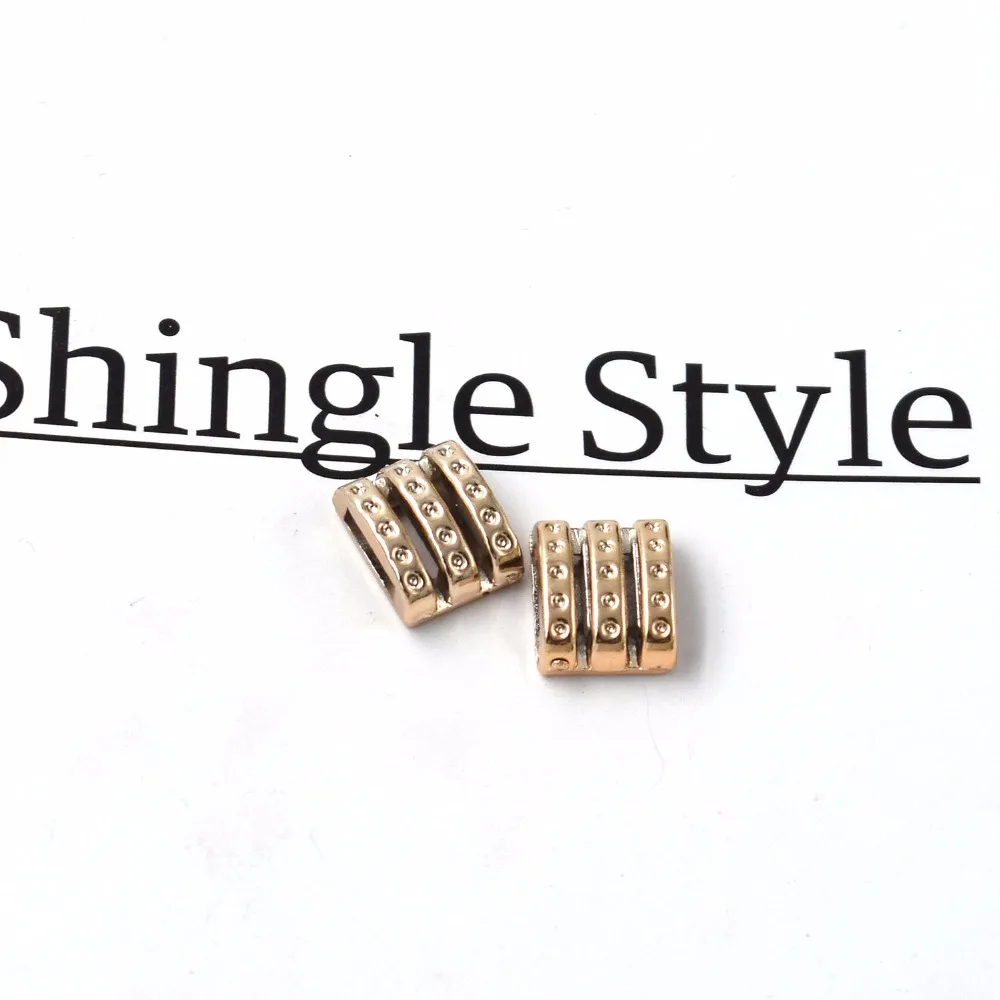 Бусины Из Пластика под розовое золото с большим отверстием 14 х12х6 мм 40 шт.|plastic