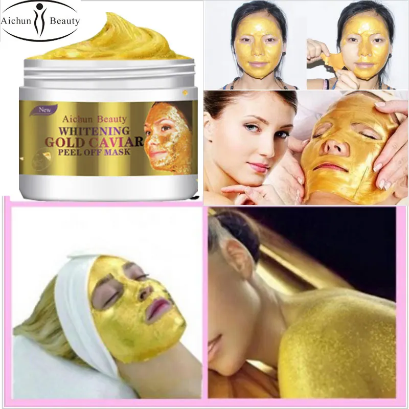 Золотая маска Aichun Beauty 150 г 24 К отбеливающая против морщин Экстракт икры удаление