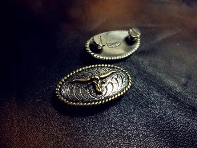 Leathercraft аппаратного Karaqusa longtorn с бортовым поворотом Кончо, античное серебро и Розовая позолота# JP-1866