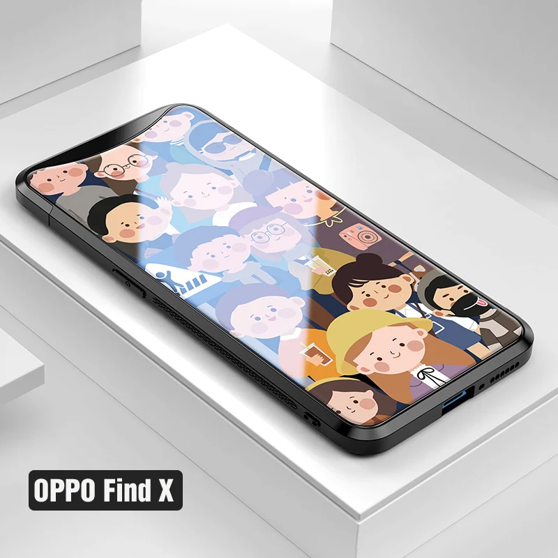 Чехол VPOWER OPPO Find X из закаленного стекла для OPPO Find X Чехол 6,42 ''чехол s роскошный цветной бампер FindX Fundas