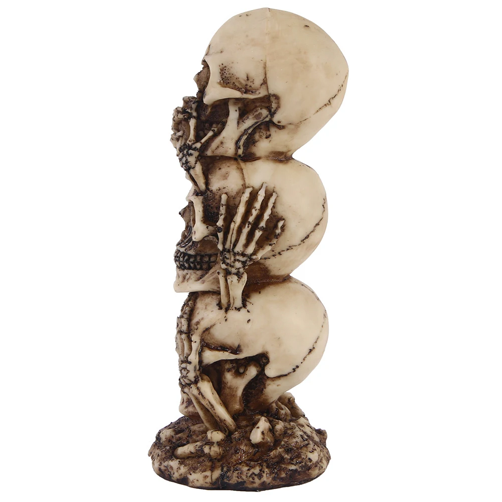 Смола череп не слушать смотреть сказать Винтаж Домашний Декор офис орнамент