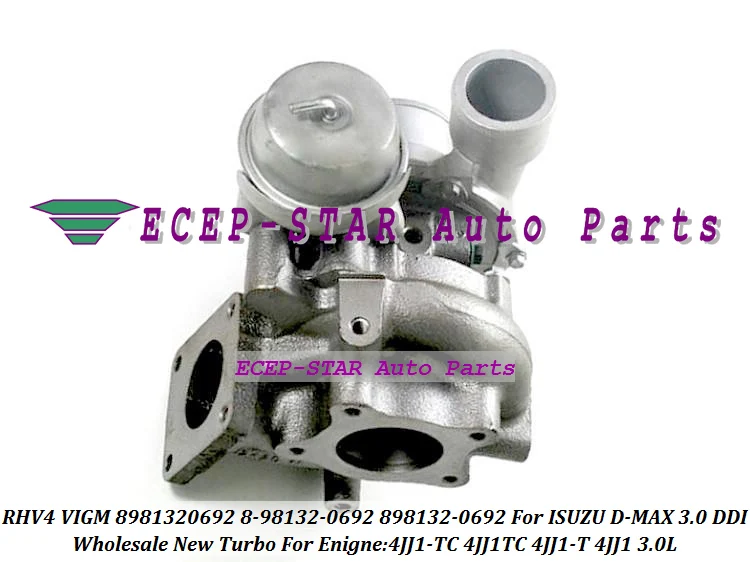 Турбокомпрессор RHV4 VIGM 8981320692 8 98132 0692 898132 для ISUZU D MAX 3 0 DDI 4JJ1 TC 4JJ1TC T 4JJ1T 3.0L|isuzu turbo|turbo