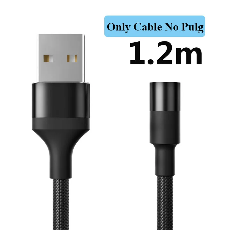 Магнитный usb-кабель Suntaiho для iPhone XR XS Max X 8 7 6 1,2 м, быстрое зарядное устройство Micro USB Type-C, магнитное зарядное устройство для huawei xiaomi - Цвет: only 1.2m cable