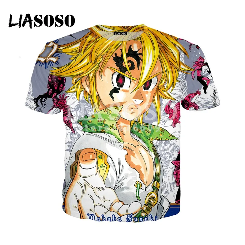 LIASOSO новая аниме Nanatsu No Taizai The Seven Deadly Sins 3D печать футболка/Толстовка хипстер