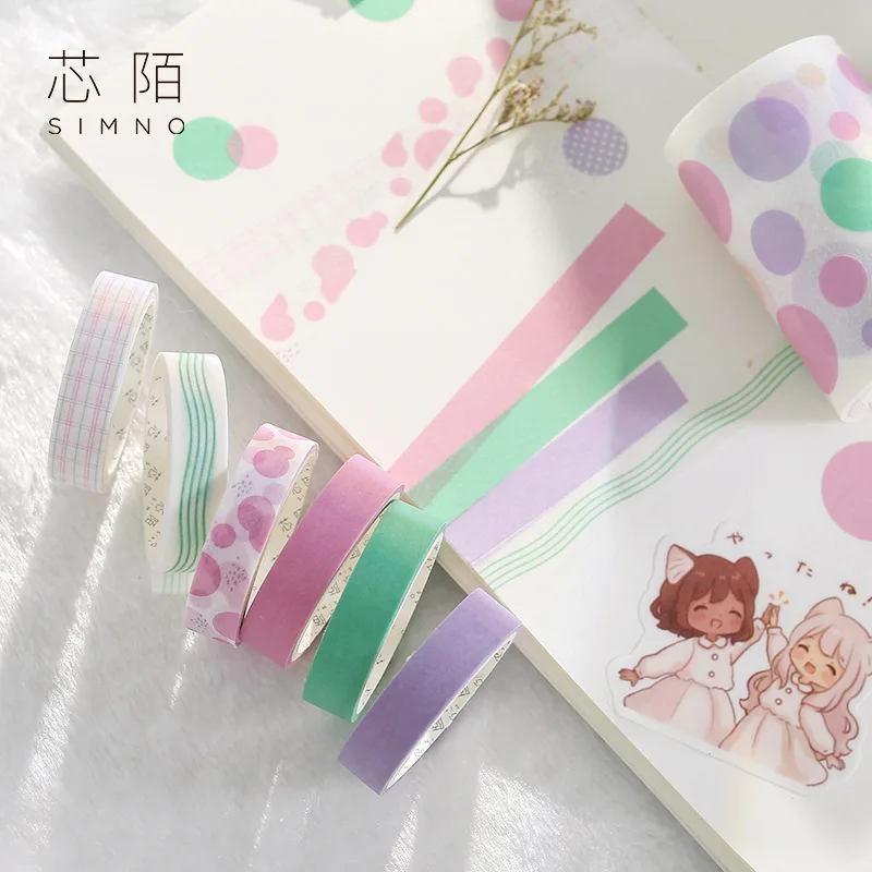 7 шт./лот мультфильм васи клейкие ленты основные высечки DIY японская бумага Покемон декоративная клейкая лента/маскирующая Лента наклейки