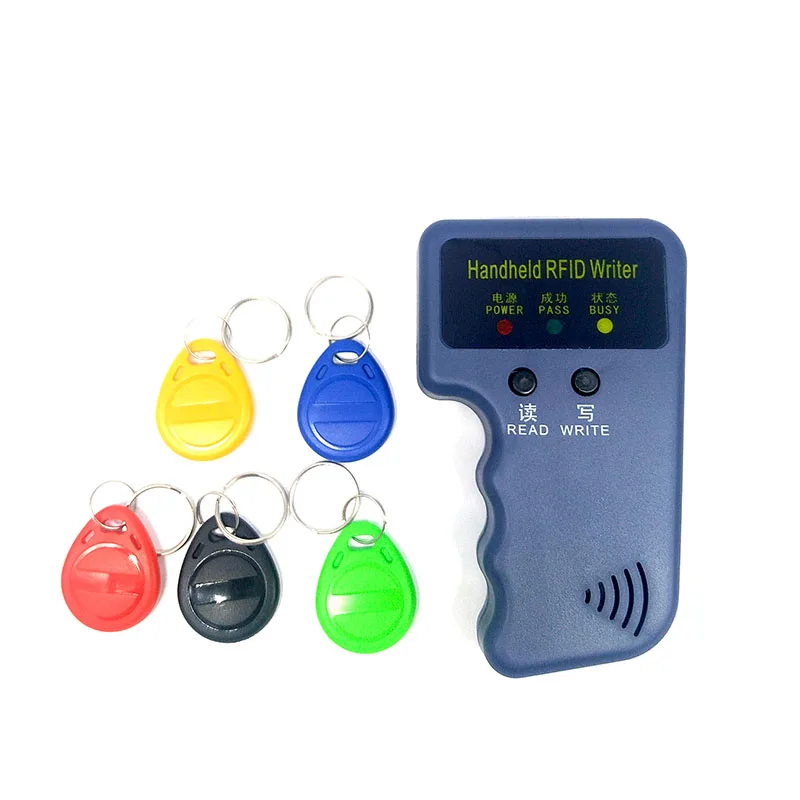 Handheld 125KHz RFID Copier Writer Duplicator Programmer Reader + Cards Keys T5577 EM4305 Rewritable ID Keyfobs Tags | Безопасность и