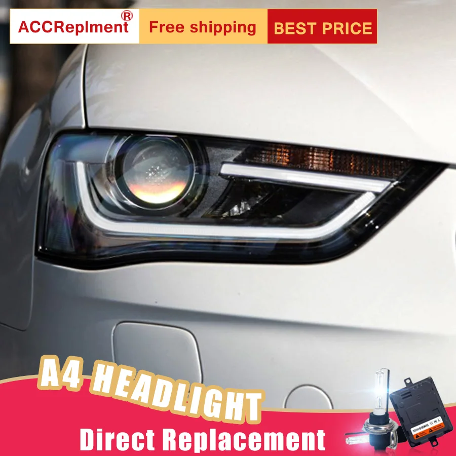 2 шт. светодиодный светодиодные фары для Audi A4 2013 2016|Фара авто в сборе| |