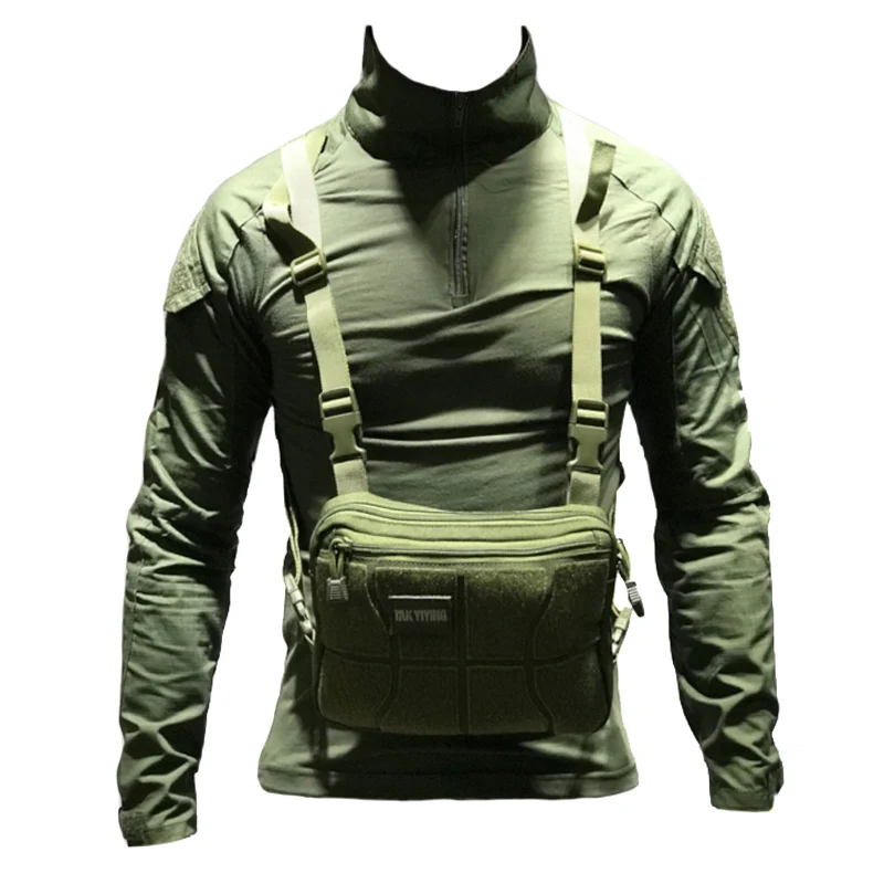 Регулируемый тактический нагрудный мешок с фигурными чулок Molle