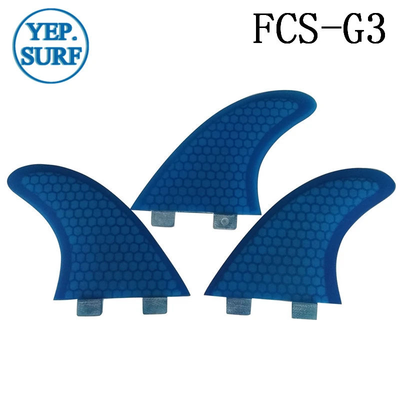 Плавники для серфинга FCS G3 Размер ячеистый Стекловолоконный плавник 5 цветов