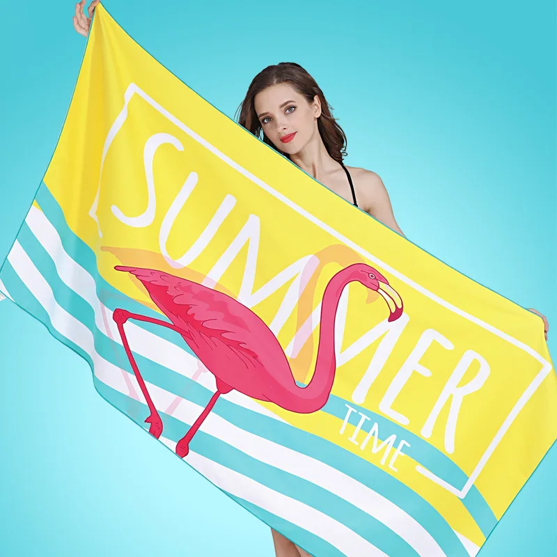 Быстросохнущая Спортивная шаль с принтом фламинго для плавания пляжа