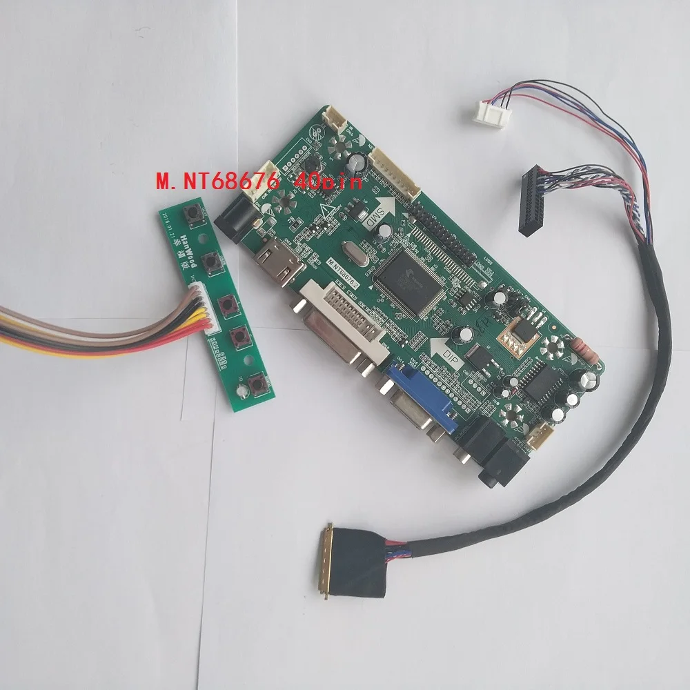 Комплект для M101NWT2 R2 40pin LVDS Аудио карты DIY светодиодный ЖК-дисплей DVI панель 10," плата контроллера HDMI VGA монитор экрана 1024X600