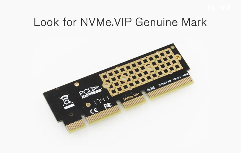 JEYI MX16-1U M.2 Накопитель SSD с протоколом NVME NGFF на PCI-E 3,0 M ключ Интерфейс карты X4 X8 X16 адаптер Поддержка PCI Express 2230-2280 m.2 полный Скорость