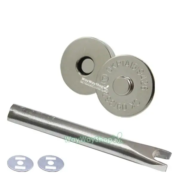 10 pcs 18mm 3/4&quot Magnetic snaps purse closures Round With one Tool Nickel Bronze Nickel-black Gold Choice | Дом и сад