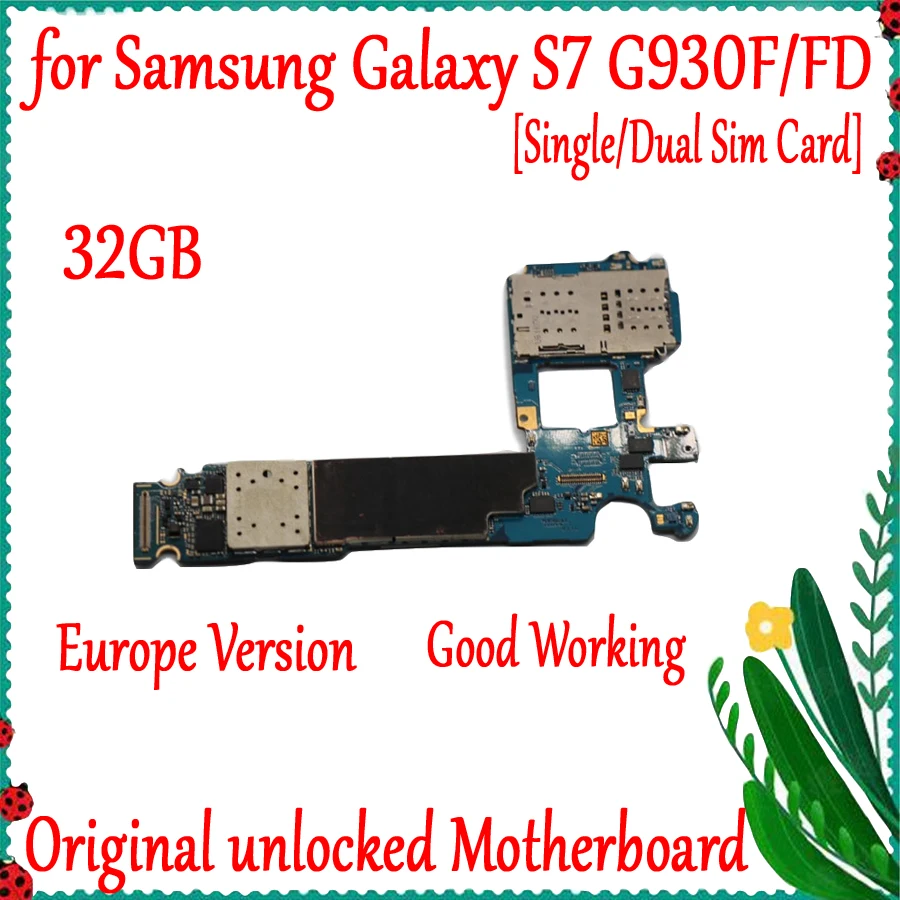 Оригинальная разблокированная материнская плата для samsung Galaxy S7 G930F G930FD, 32 ГБ для Galaxy S7 G930F G930FD материнская плата с ОС Android