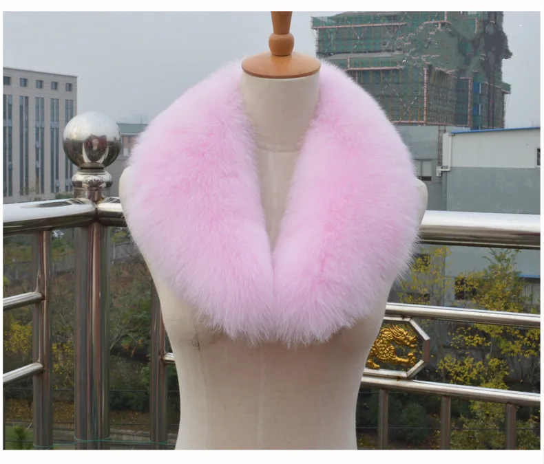 Роскошный воротник из натурального Лисьего меха зимний женский меховой