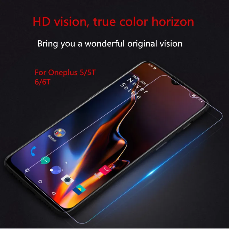 Oneplus 6, 6 T, 5, 5 T, закаленное стекло, защита экрана, защита от царапин, для One Plus, 6, 6 T, Oneplus, 5, 5 T, защитная стеклянная пленка