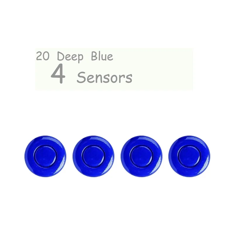 deep Blue Обратный резервный buzzing дисплей автомобиля 4 датчика жидкокристаллический дисплей 12 В Радар монитор системы - Название цвета: deep Blue