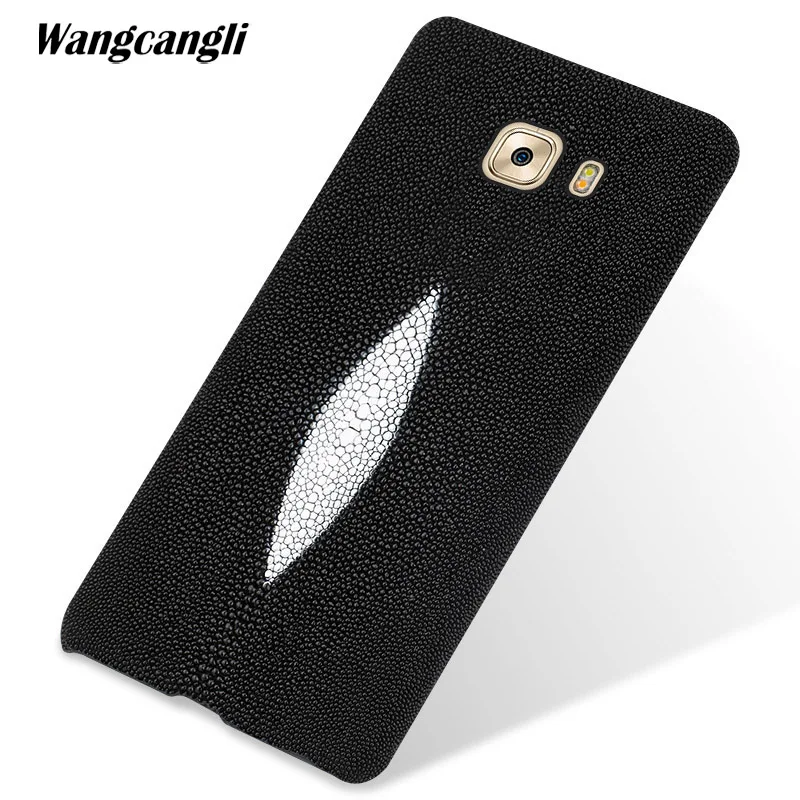 

JUNDONG Custom pearl leather phone case For Samsung C9 pro case pearl half-pack mobile phone case mobile phone case