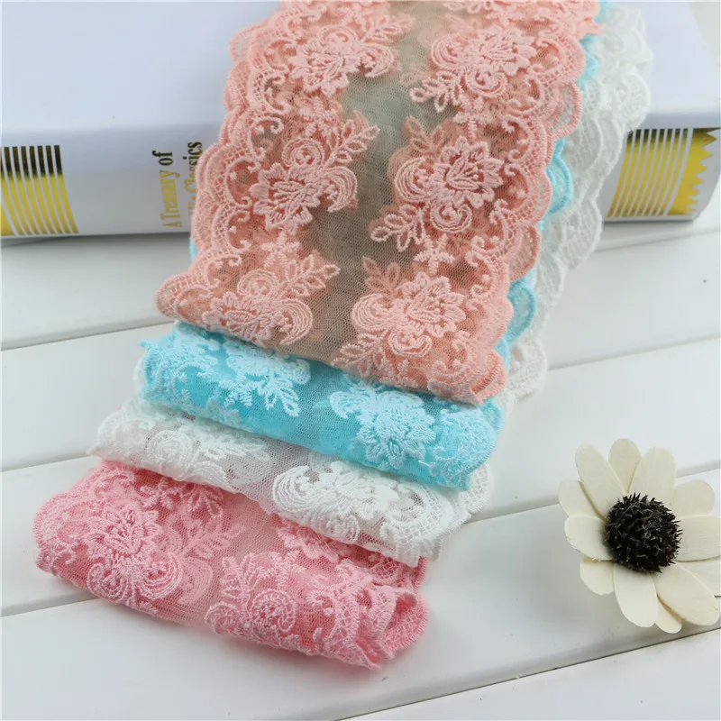 1 ярдов Красивая кружевная тесьма ткань цветок для свадебной вечеринки