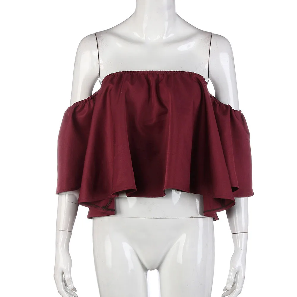 Женский топ без бретелек SAGACE летний бюстье на бретельках укороченный рукавов 2019|