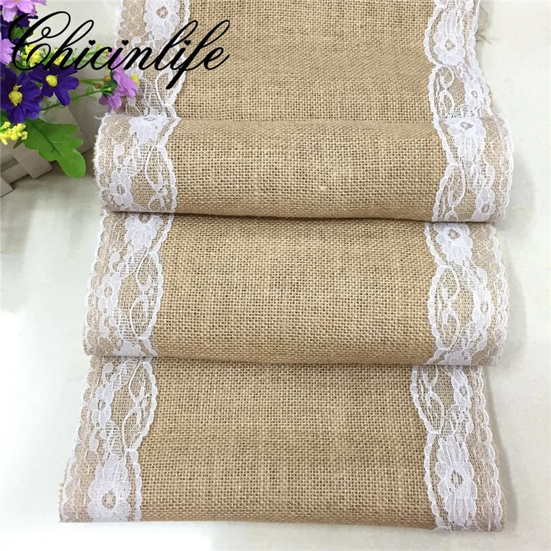 Chicinlife 1 шт. 180x30 см винтажный Натуральный Холщовый джутовый льняной Свадебная