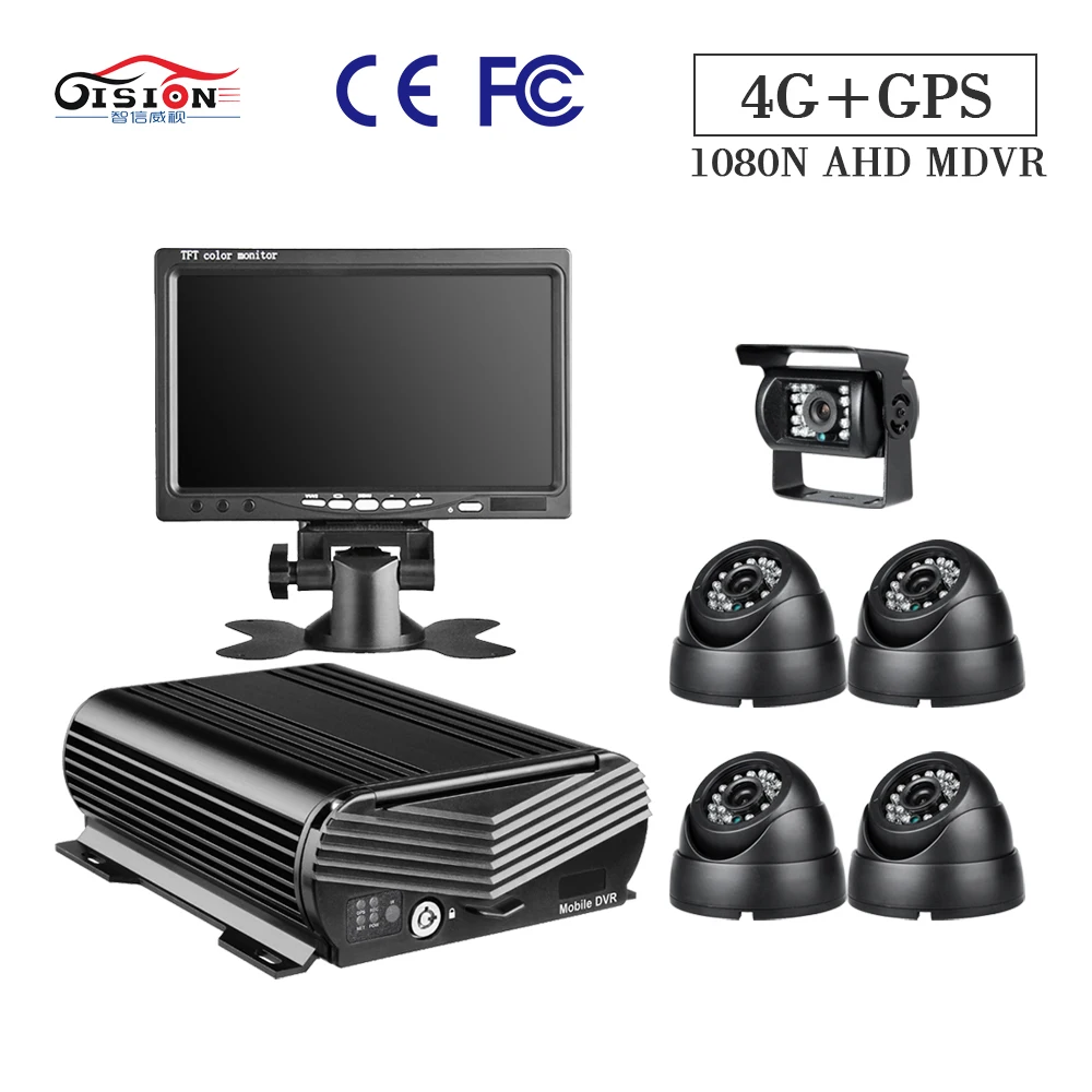 GISION 5 шт./автобус безопасности Камера 8CH 1080N 4G GPS HDD Мобильный комплект цифрового