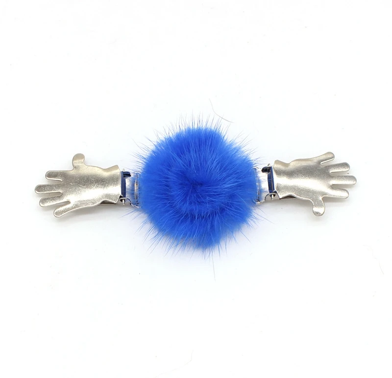 Blue Красочные Pom Пальмовая Форма Брошь для шарфа зажим свитер шаль Хранитель воротник Пряжка держатель подвязки аксессуары для одежды Ювелирные изделия - Цвет: Blue